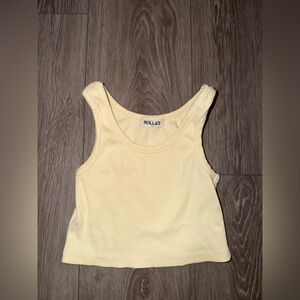 ROLLA'S Cream Crop Top